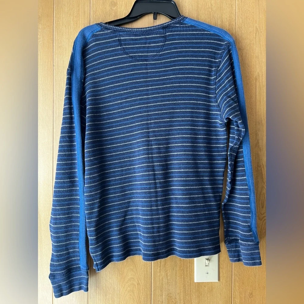 U.S. Polo Assn. Blue Striped Crewneck Sweater Size Large (more like a Medium)
